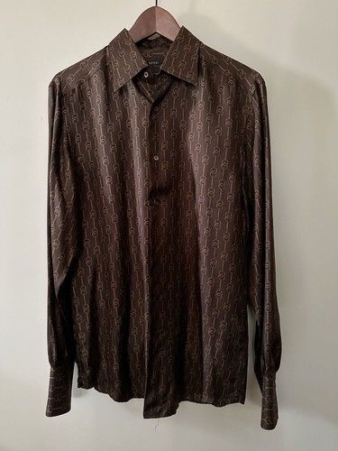 Camicia gucci uomo 100 seta - uomo, 100%