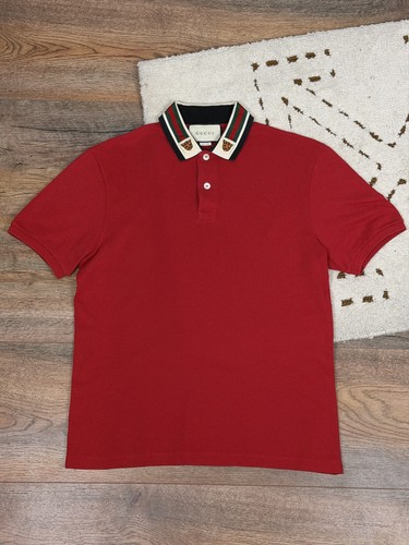 Gucci polo rossa cotone - polo, web